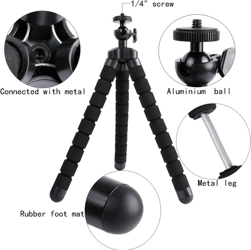 Acuvar Flexible Phone Tripod Universal Smartphone Tripod Stand Portable Lightweight Mini Stabilizer with Adjustable Phone Mount Holder for iPhone Android Camera Vlogging ContentCreation TikTok&YouTube - Image 5